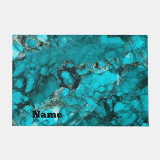 Felpudo Mat de puerta turquesa personalizada