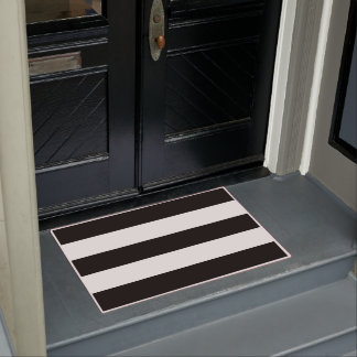 Felpudo Mat exterior rayado en blanco y negro