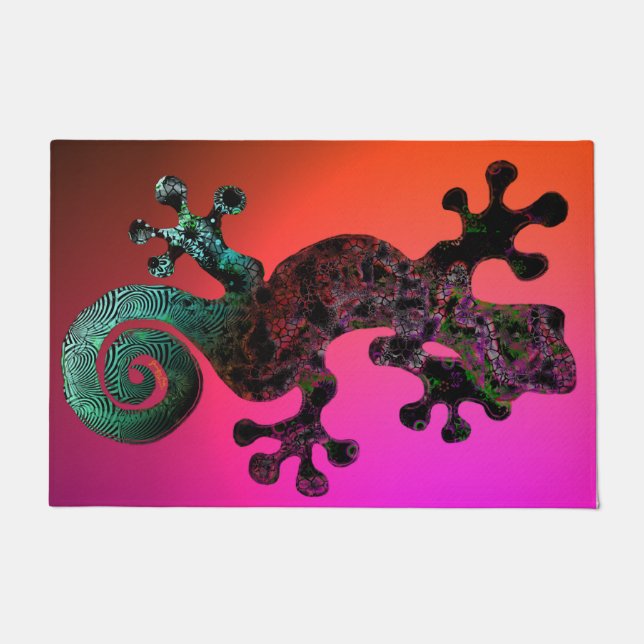 Felpudo mat gecko de bienvenida (Anverso)