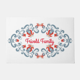 Felpudo Mat personalizado del arte folclórico escandinavo 