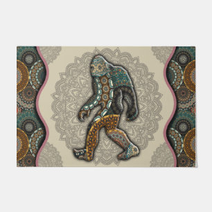 Felpudo Mat Temático Bigfoot Sasquatch Yeti, Fun Bigfoot