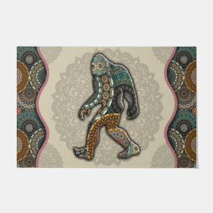 Felpudo Mat Temático Bigfoot Sasquatch Yeti, Fun Bigfoot