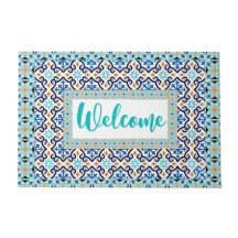 mate de bienvenida de moroccan tile Inspired Desig