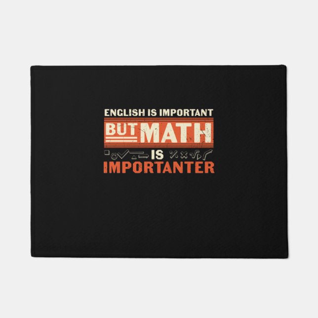 Felpudo Math Teacher Math Is Importanter (Anverso)
