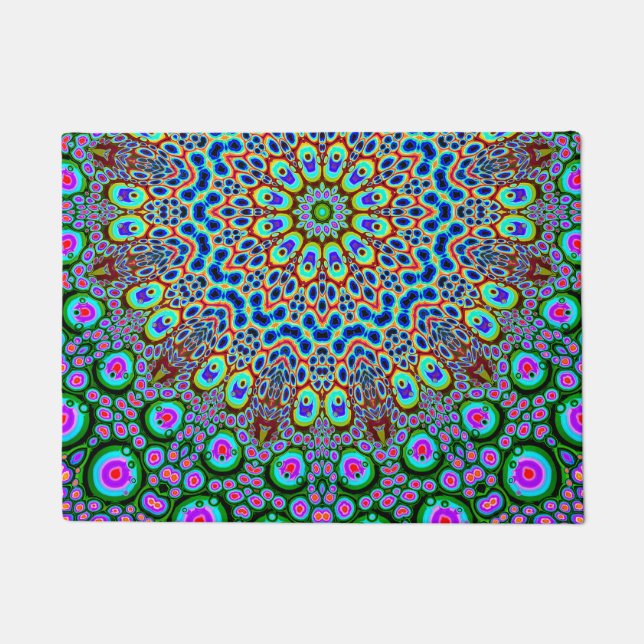 Felpudo Matriz abstracta de colores (Anverso)