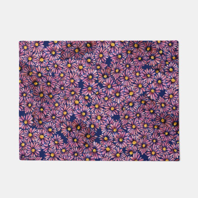 Felpudo Mauve Moody Daisies (Anverso)
