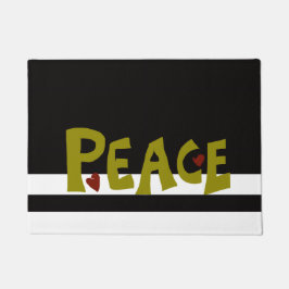 Felpudo MAZIPOODLES Peace Olive Green