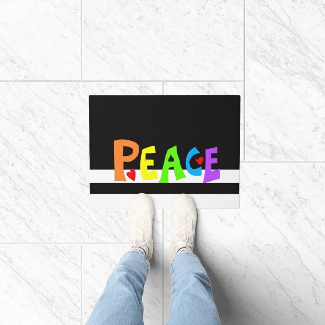 Felpudo MAZIPOODLES Peace Rainbow (Interior)