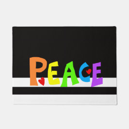 Felpudo MAZIPOODLES Peace Rainbow