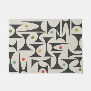 Felpudo MCM Mat. de bath de cuadro de patrón geométrico