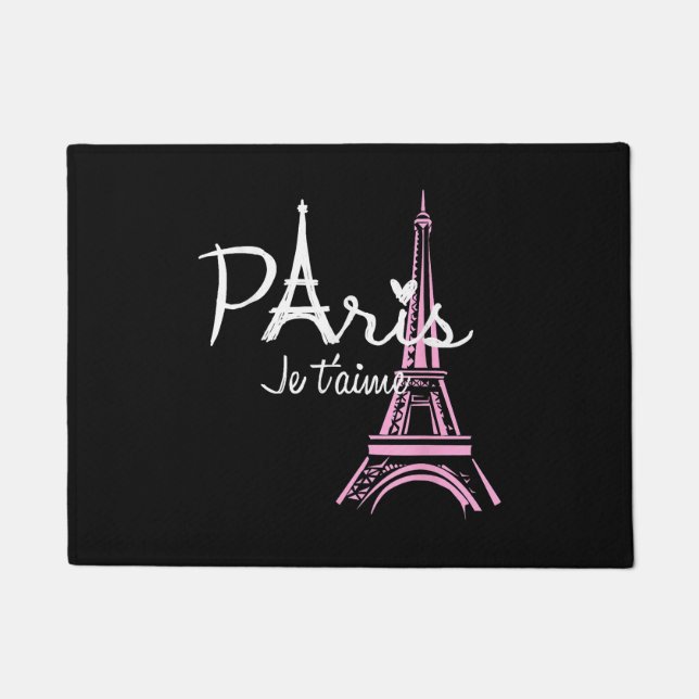 Felpudo Me encanta la Torre Eiffel de París (Anverso)