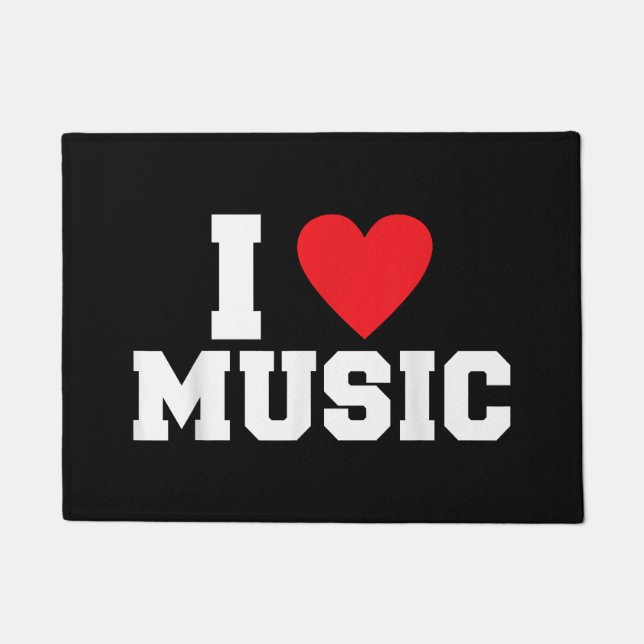Felpudo Me encanta Music Lover (Anverso)