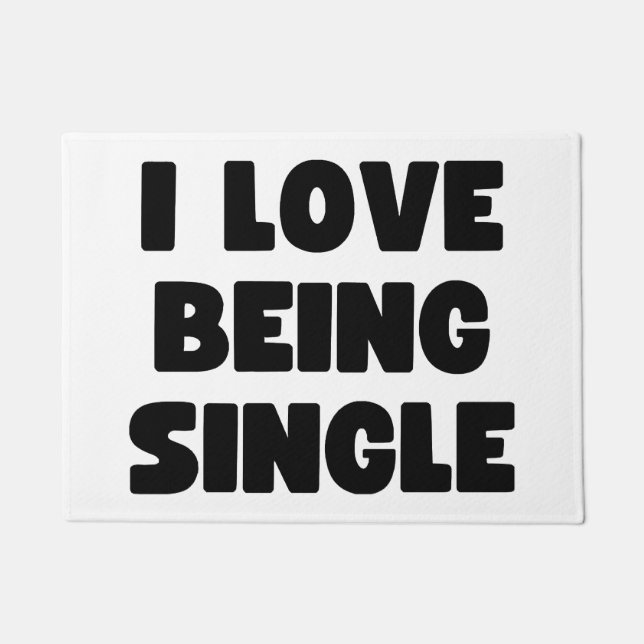 Felpudo Me encanta ser soltero (Anverso)