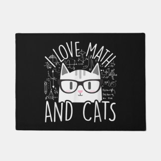 Felpudo Me Encantan Las Matemáticas Y Los Gatos Cuidados G