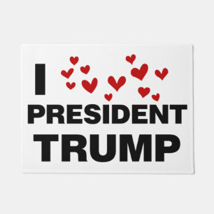 Felpudo Me encantan los corazones del presidente Trump