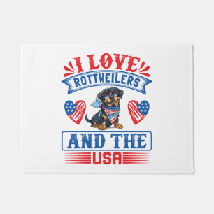 Felpudo Me encantan los Rottweilers y los Estados Unidos