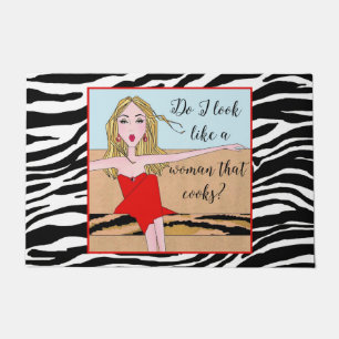 Felpudo "¿Me parece una mujer que cocina?"