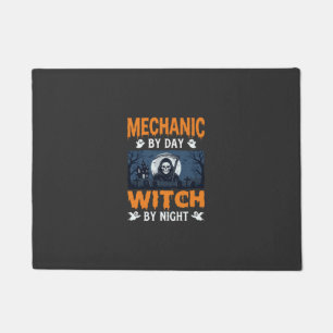 Felpudo Mecánico de Halloween de Día Bruja de Noche