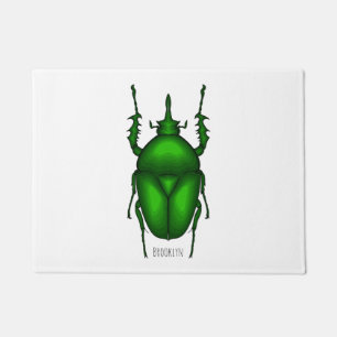 Felpudo Mecynorhina torquata personalizado ilustracion