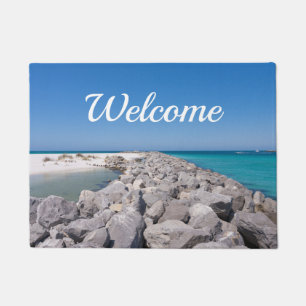 Felpudo Medio De Shell Island Jetty Welcome Doormat