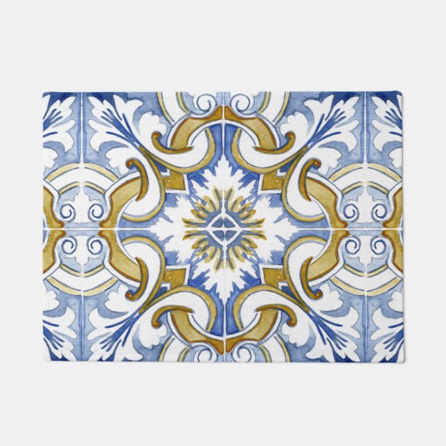 Felpudo Mediterranean tiles, majolica,Sicilian style     (Anverso)