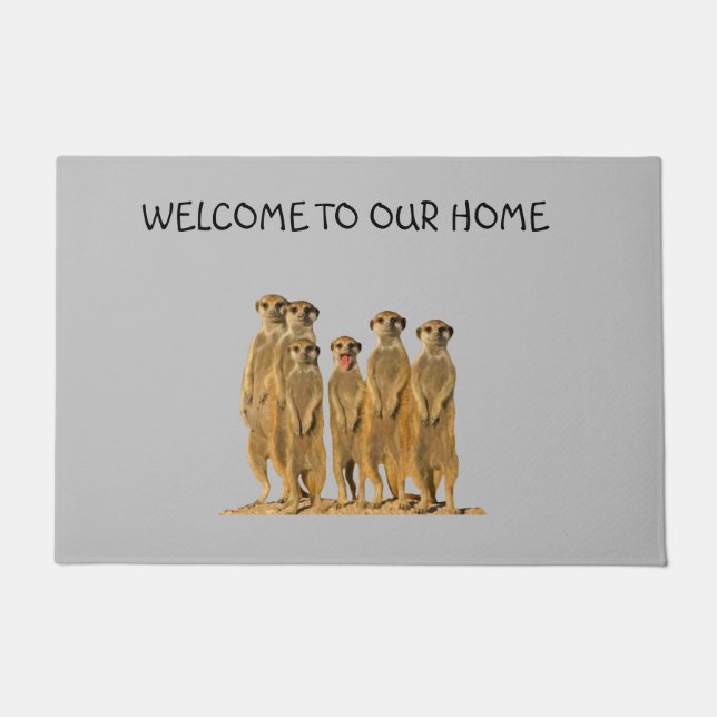 Felpudo Meerkat Family Doormat (Anverso)