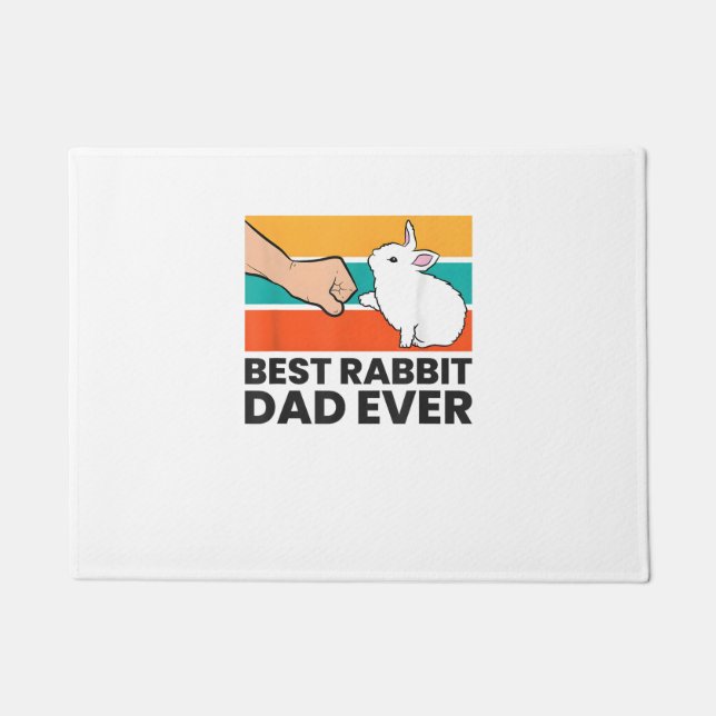 Felpudo Mejor Conejo Papá Nunca Conejo Conejo Padre Rabbit (Anverso)