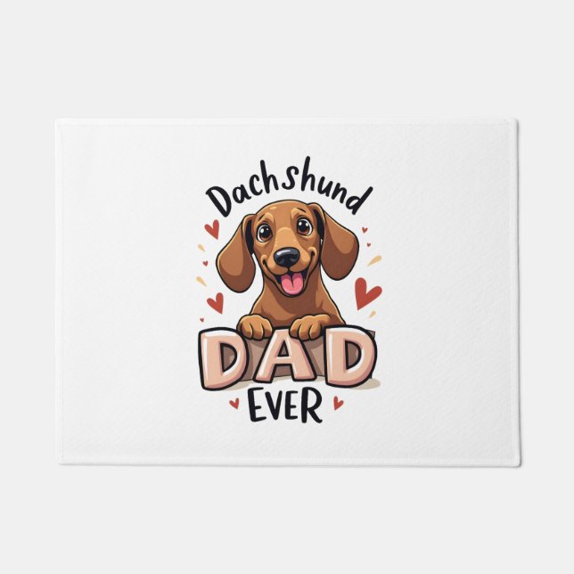 Felpudo Mejor Dachshund Dad Ever T Shirt (Anverso)