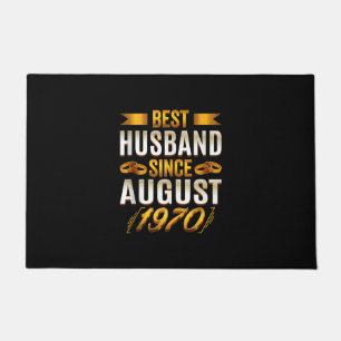 Felpudo Mejor Esposo desde agosto de 1970 - Gracioso 50