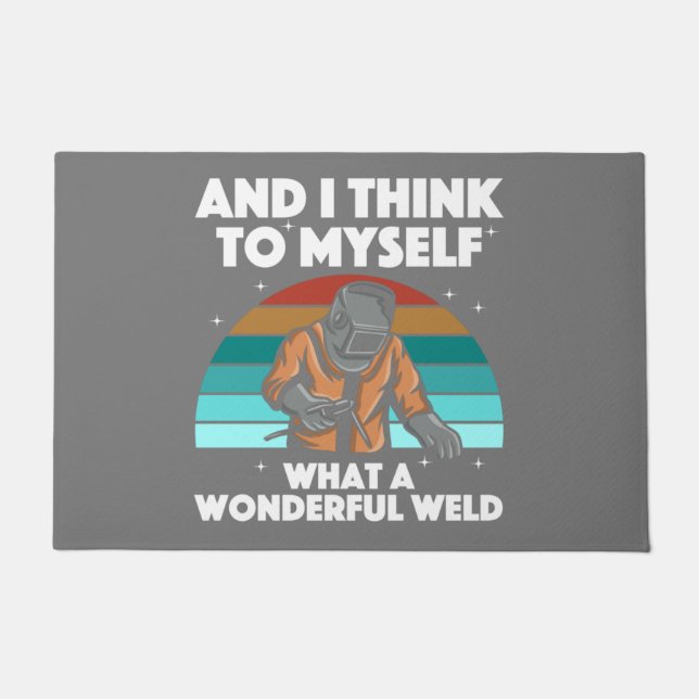 Felpudo Mejor Hombres de Arte Soldadura Mujeres Arco Solda (Anverso)