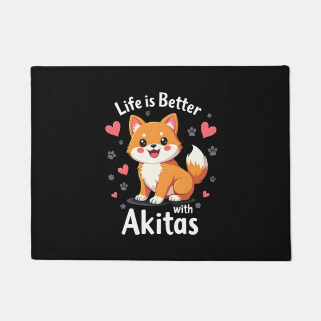 Felpudo Mejor vida con Akita Tank Top (Anverso)