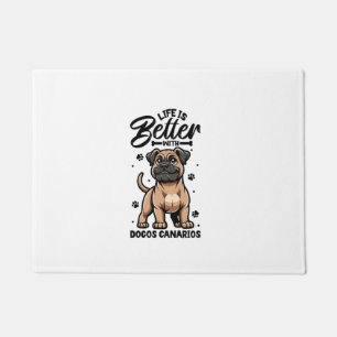 Felpudo Mejor vida con Dogo Canario