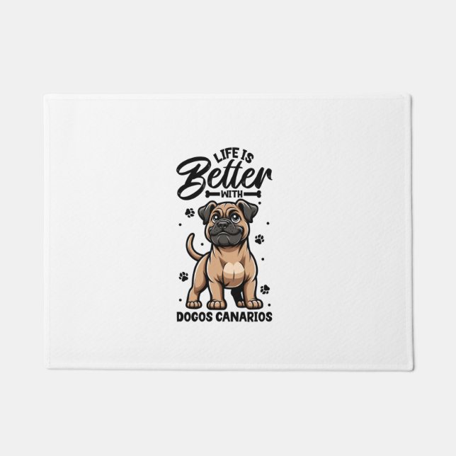 Felpudo Mejor vida con Dogo Canario (Anverso)