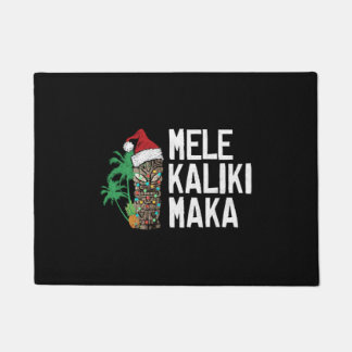 Felpudo Mele Kalikimaka Feliz Navidad Hawai Tiki T-Sh