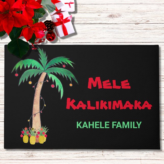 Felpudo Mele Kalikimaka Navidades Nombre de la paleta de p (Subido por el creador)