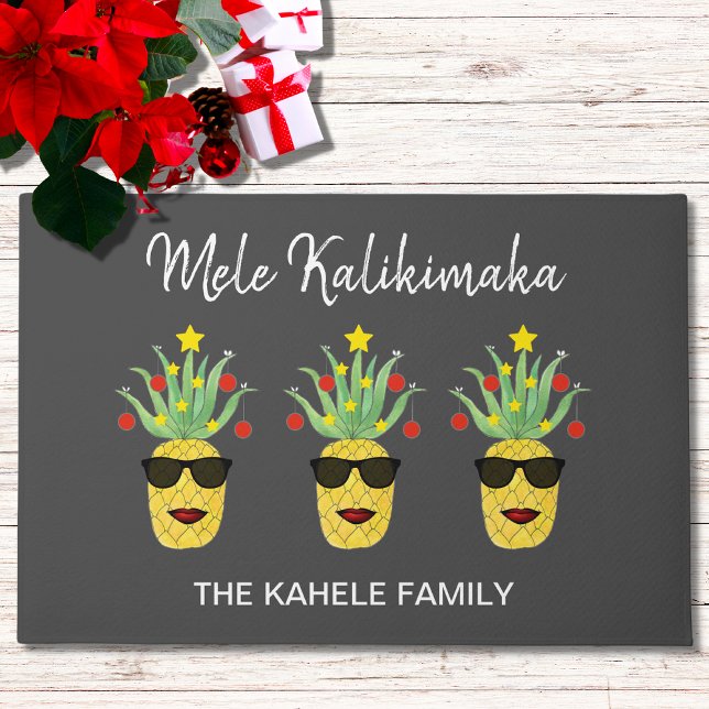 Felpudo Mele Kalikimaka Nombre personalizado Piña (Subido por el creador)