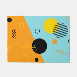 Felpudo Memphis, hipster, arte de ilustracion moderno y fr