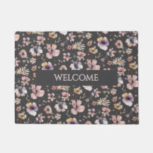 Mensaje de flores silvestres de acuarela boho malh