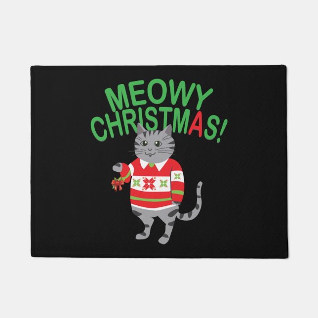 Felpudo Meowy Cat Navidades (Anverso)