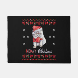 Felpudo Meowy Navidades, Cat Lover Feliz Navidad