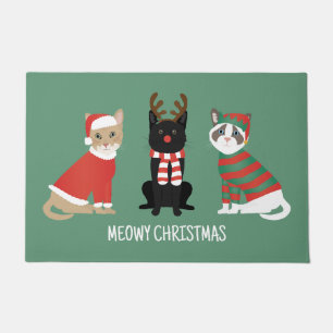Felpudo Meowy Navidades Cats