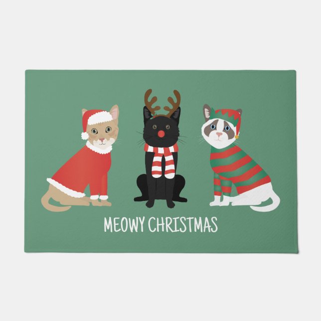 Felpudo Meowy Navidades Cats (Anverso)