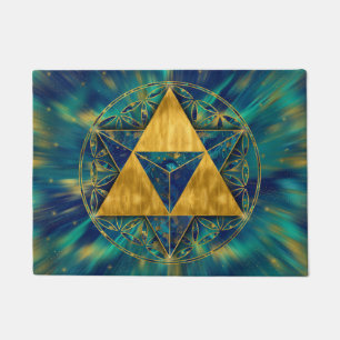 Felpudo Merkabah en las flores de la vida