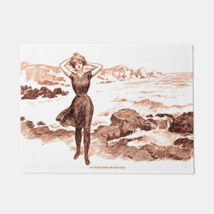 Felpudo Mermaid Beach Gibson Chica Vieja