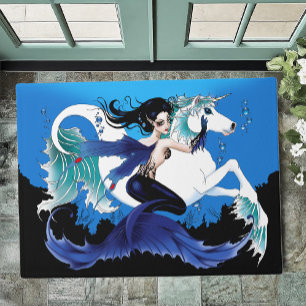 Felpudo Mermaid Sea Horario Fairy Blue