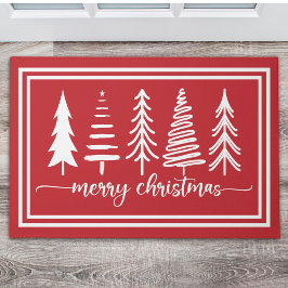 Felpudo Merry Christmas Cute Christmas Tree