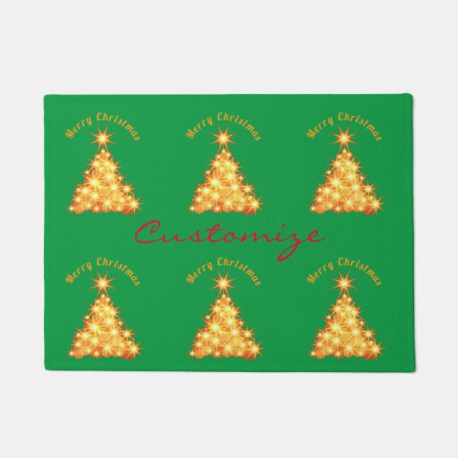 Felpudo Merry Christmas Golden Tree Thunder_Cove (Anverso)