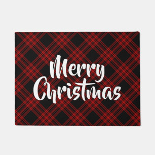 Felpudo Merry Christmas Menzies Hundiendo Plaid