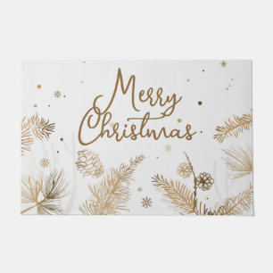Felpudo Merry Christmas Neutral Door Mat