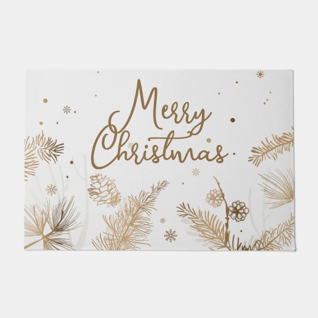 Felpudo Merry Christmas Neutral Door Mat (Anverso)